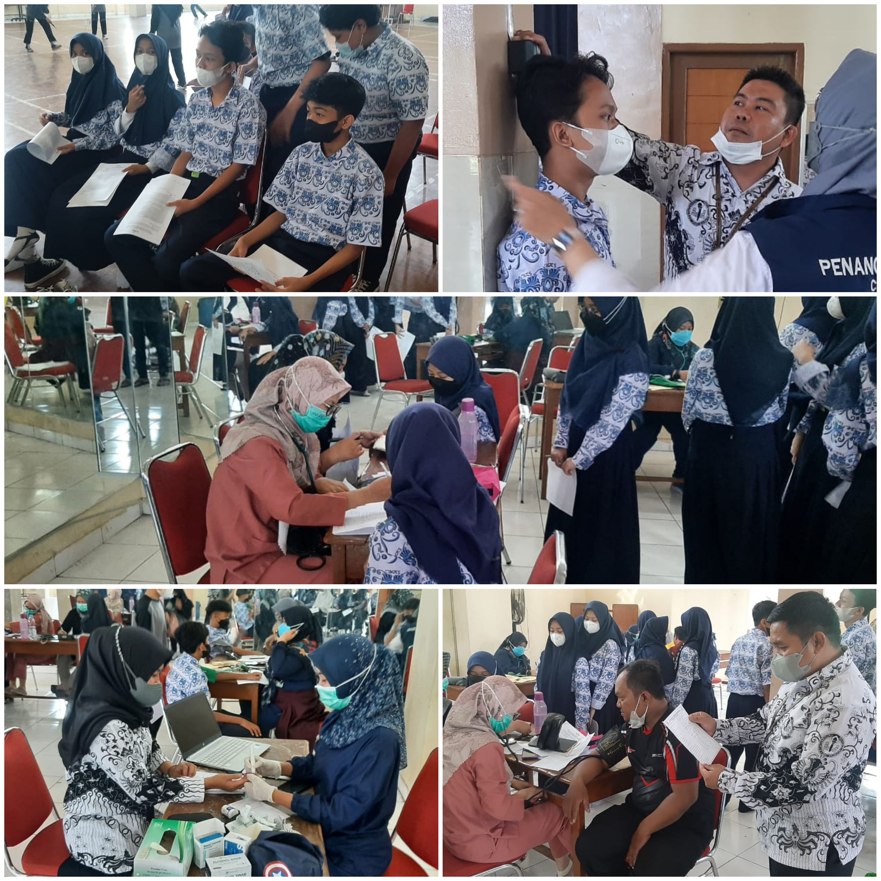Kegiatan Pemeriksaan Penyakit Tidak Menular Guru dan Siswa Bekerjasama dengan UPT Puskesmas Pasir Layung (25 Mei 2022)