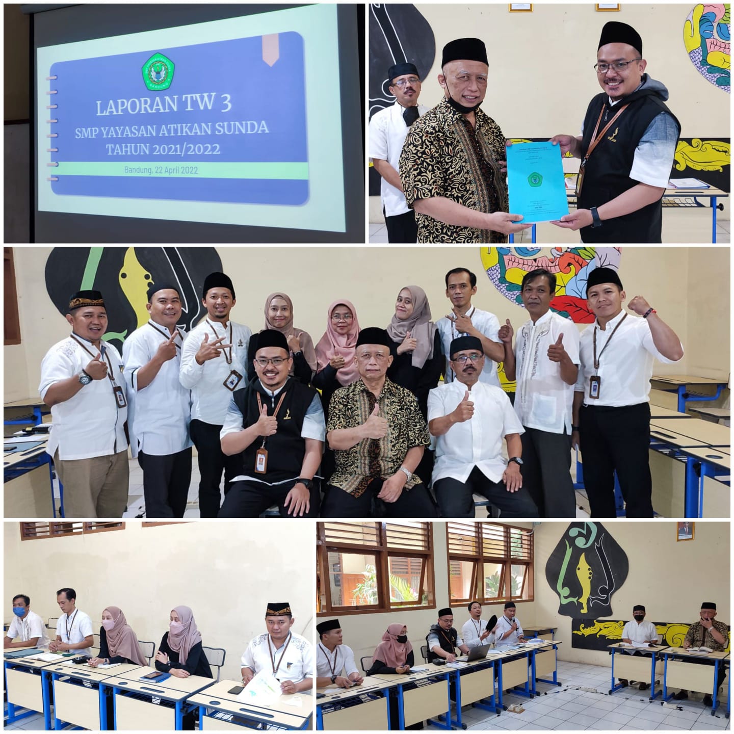 Kegiatan Laporan Triwulan III (TW III) SMP YAS ke Pihak Yayasan (22 April 2022)