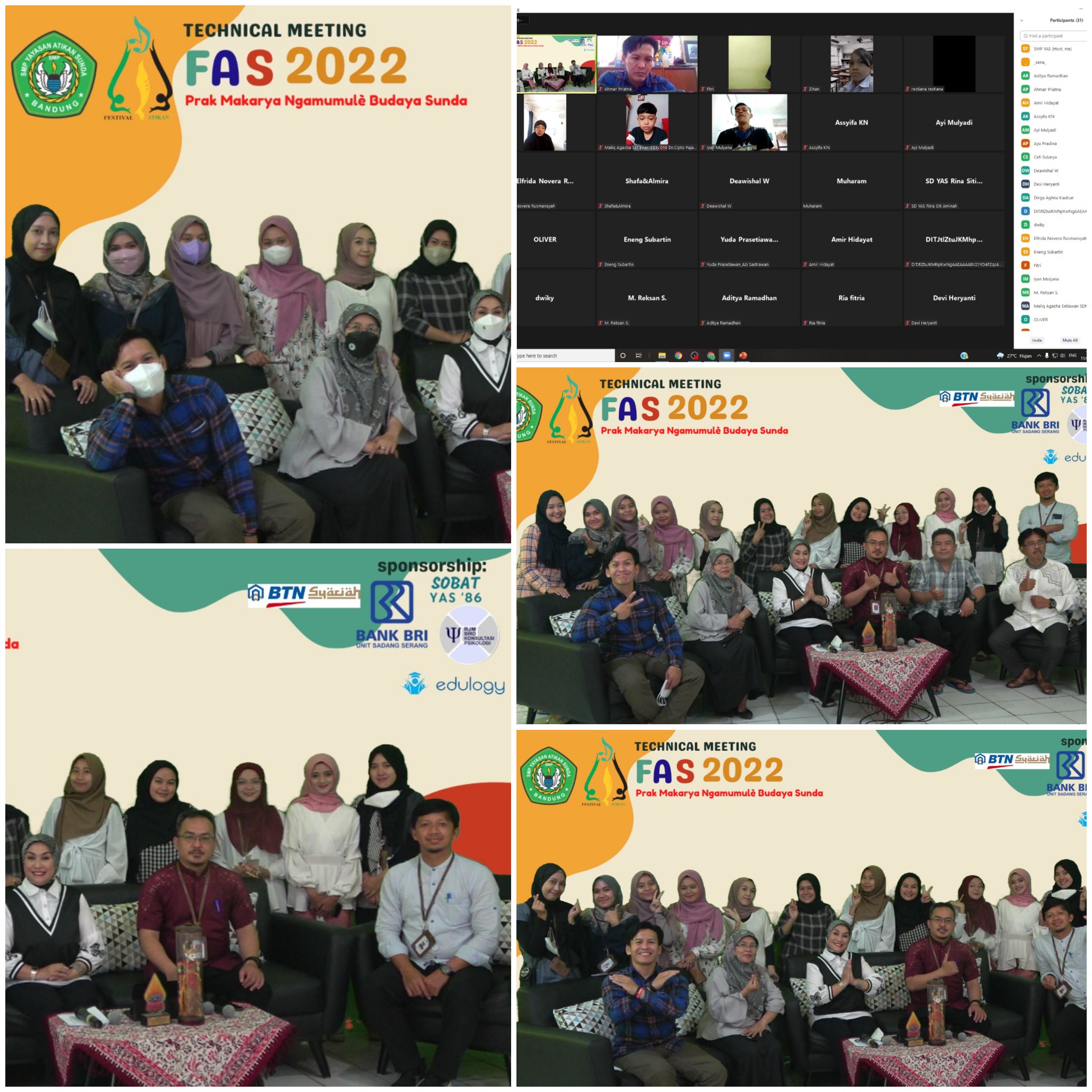 Kegiatan Technical Meeting Festival Atikan Sunda (FAS) SMP YAS (11 Maret 2022)