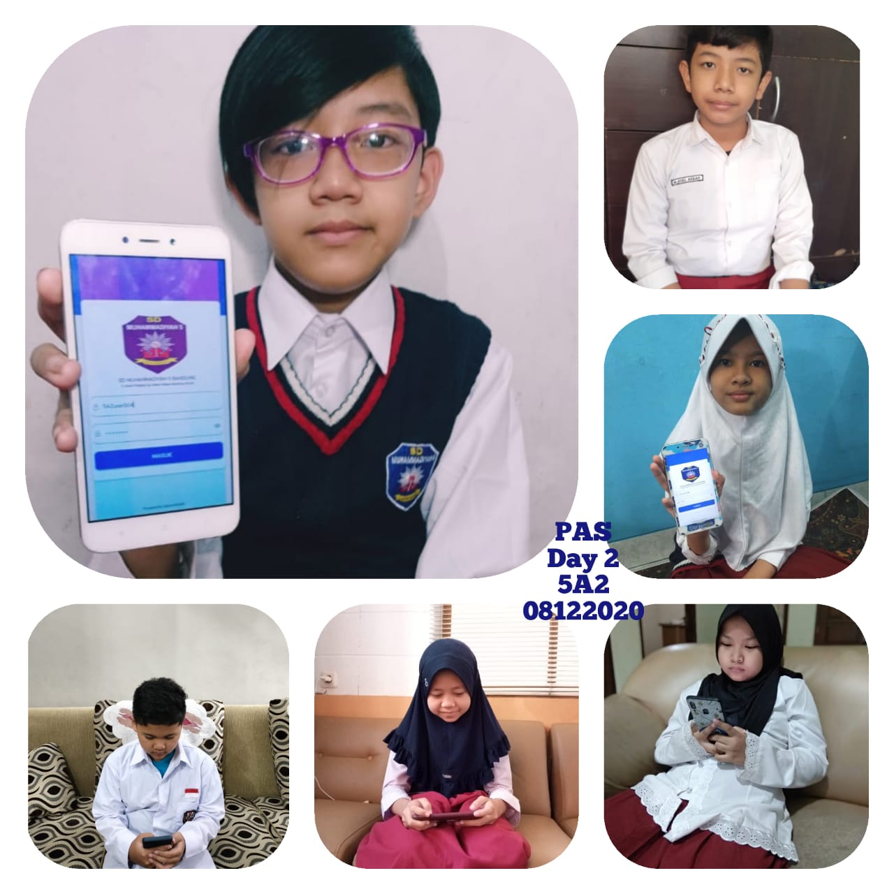 Kegiatan Penilaian Akhir Tahun dari rumah dengan menggunakan aplikasi penilaian SD Muhammadiyah 5