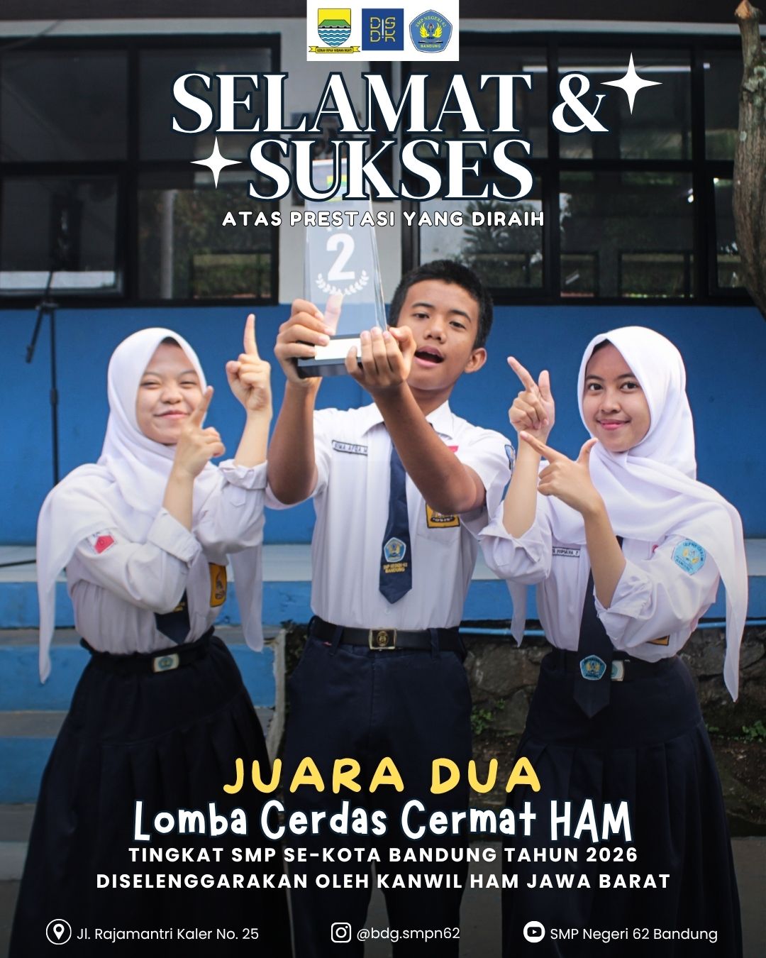 Juara 2 Lomba Cerdas Cermat HAM seKota Bandung
