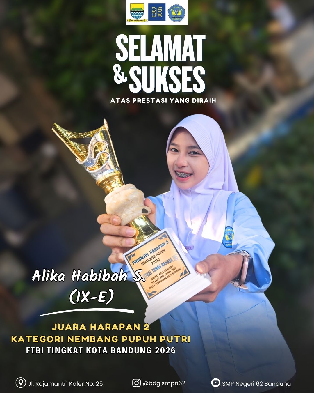 Juara Harapan 2 Lomba Nembang Pupuh Putri FTBI 2026